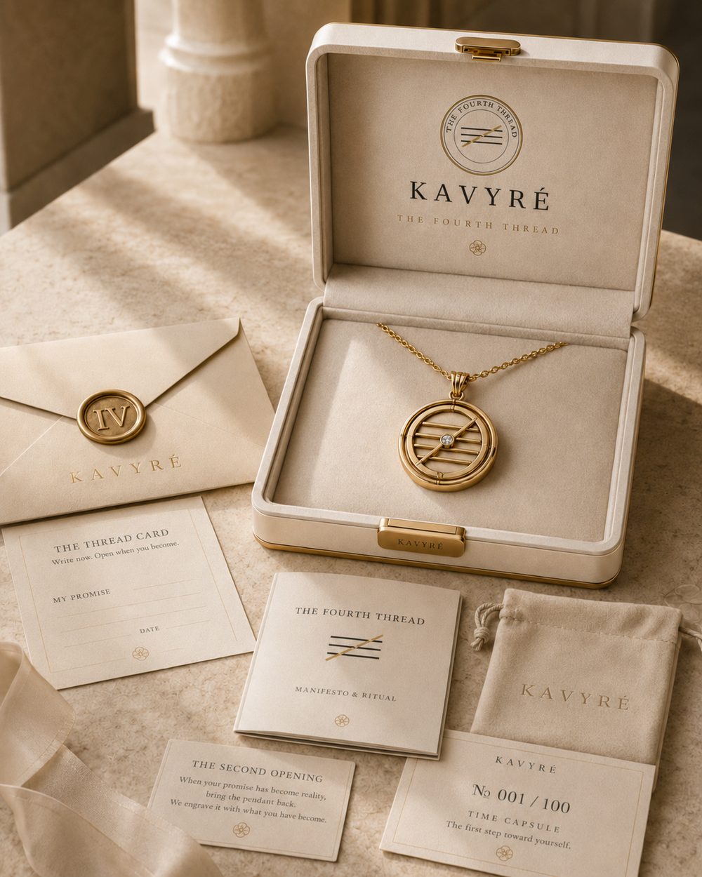 The Fourth Thread Box - numbered case, sealed envelope, thread card, IV wax seal